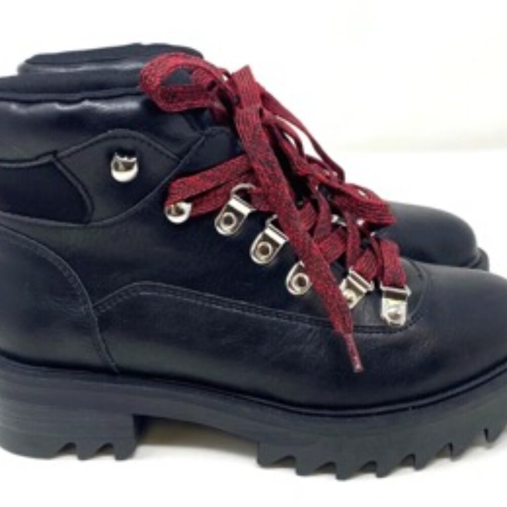 JustFab Noa Combat Women's Laceup Boots Black Size 6